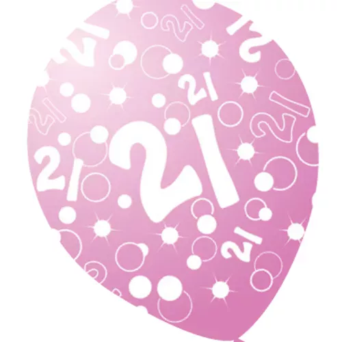 Photo du produit 6 Ballons âges nacrés rose