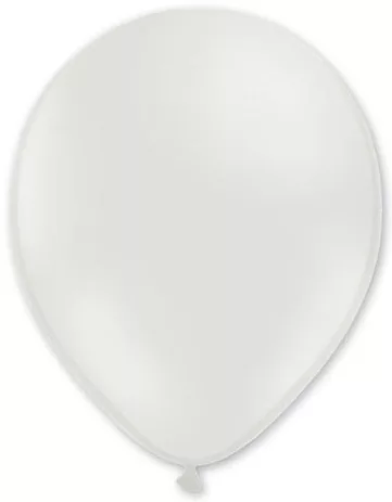 Photo du produit 12 Ballons métallisés blancs 28 cm