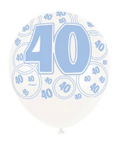 Photo du produit Ballons bleus Age 40 ans