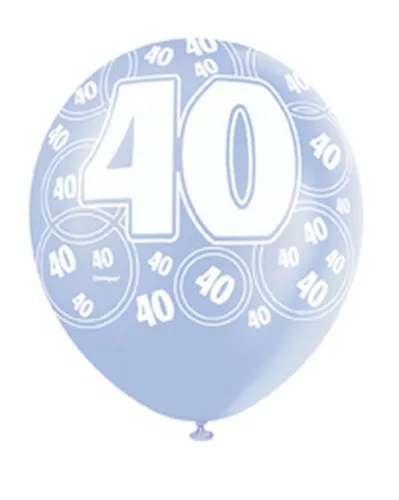 Photo du produit Ballons bleus Age 40 ans