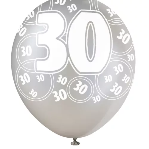 Photo du produit Ballons gris 30 ans