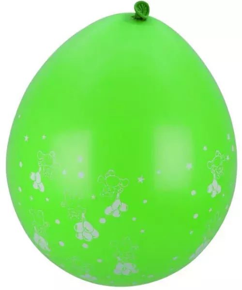 Photo du produit 8 Ballons verts motifs petits nounours
