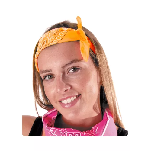 Photo du produit Bandana orange fluo adulte