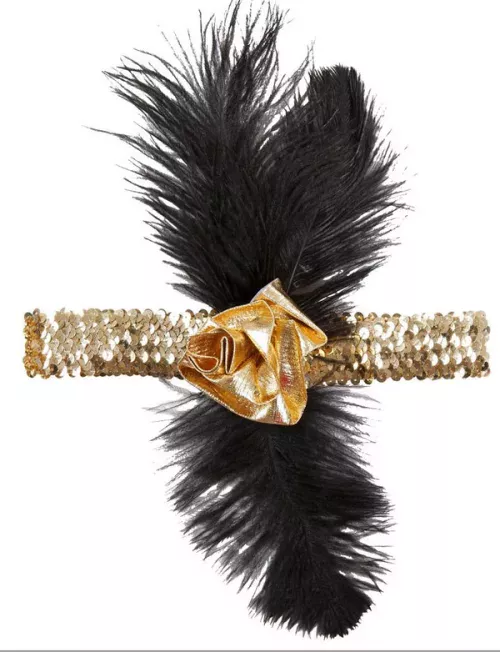 Photo du produit Bandeau charleston doré sequin femme