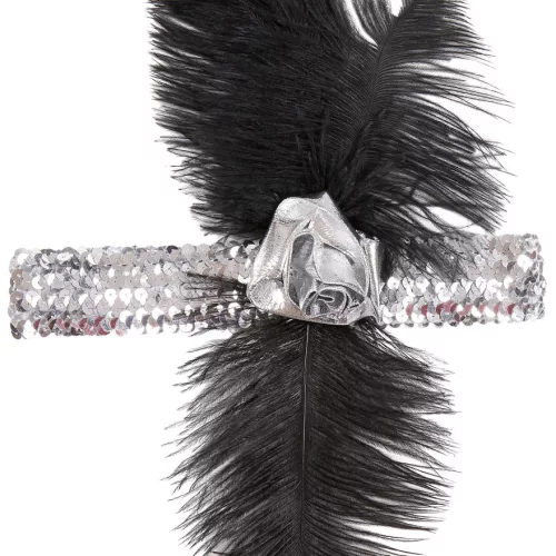 Photo du produit Bandeau charleston argent sequin femme