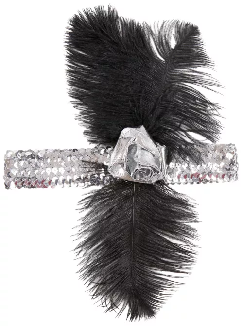Photo du produit Bandeau charleston argent sequin femme