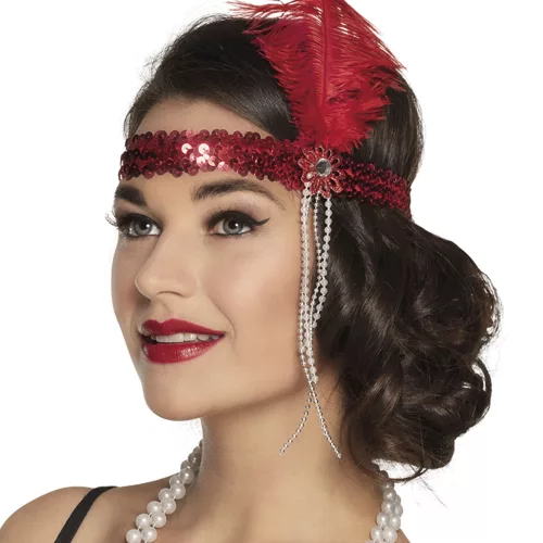 Photo du produit Bandeau charleston rouge adulte