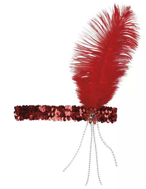 Photo du produit Bandeau charleston rouge adulte