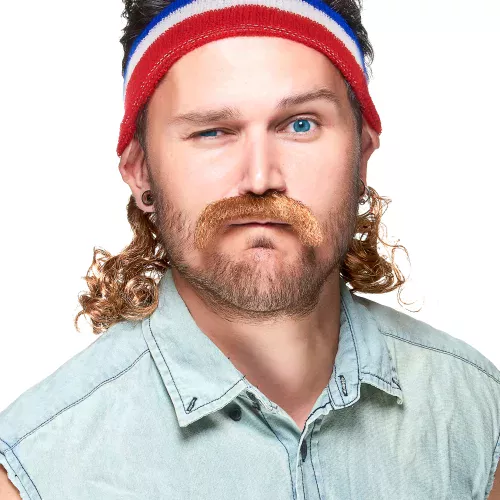 Photo du produit Bandeau Mulet Bleu blanc et rouge avec moustache