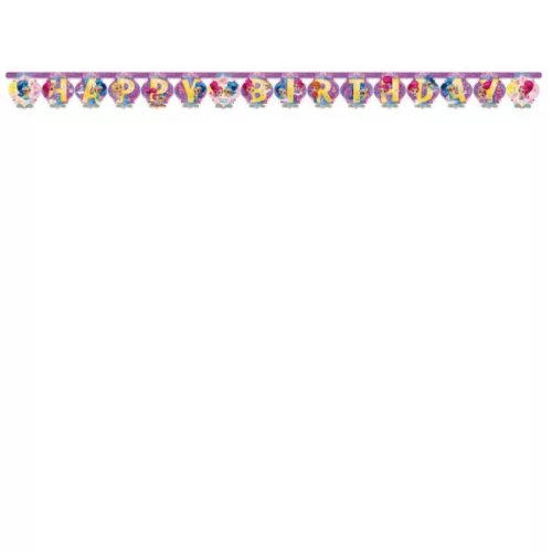 Photo du produit Guirlande Happy Birthday Shimmer & Shine200X15cm