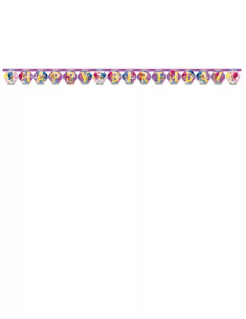 Photo du produit Guirlande Happy Birthday Shimmer & Shine200X15cm