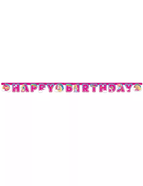 Photo du produit Bannière en papier Happy Birthday Barbie Dreamtopia 15 cm x 2 m