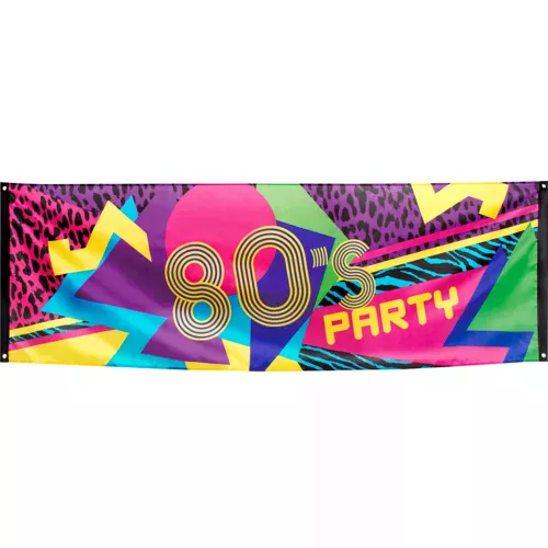 Photo du produit Bannière en tissu 80's Party 74 x 220 cm