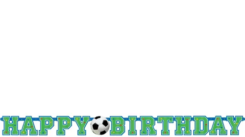 Photo du produit Bannière happy birthday ballon de football