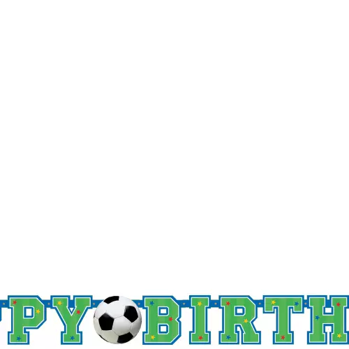 Photo du produit Bannière happy birthday ballon de football