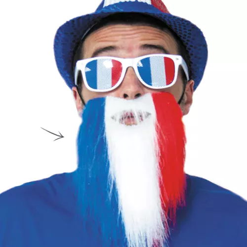 Photo du produit Barbe supporter tricolore France adulte