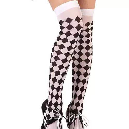 Photo du produit Bas damier noir et blanc femme
