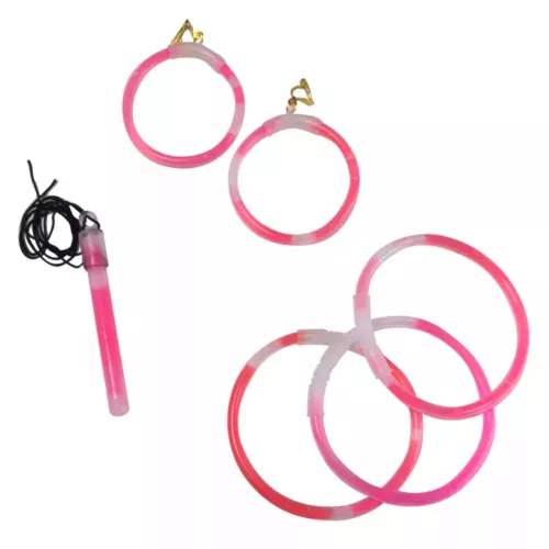 Photo du produit Bijoux phosphorescents roses