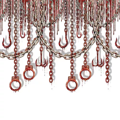 Photo du produit Décoration murale crochets ensanglantés 9,1 x 1,2 m