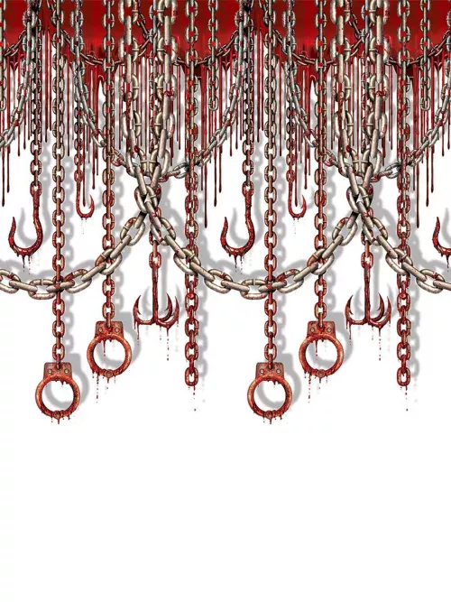 Photo du produit Décoration murale crochets ensanglantés 9,1 x 1,2 m