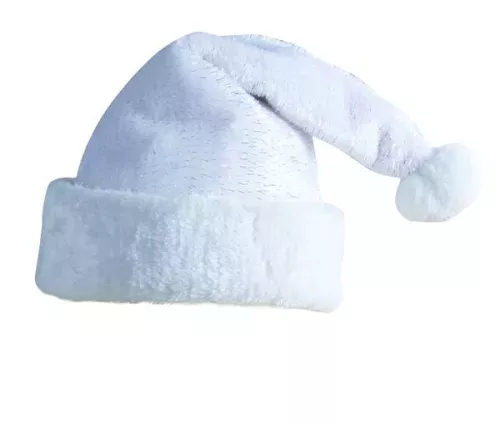 Photo du produit Bonnet Père Noël blanc adulte