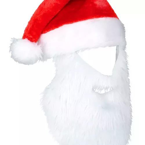 Photo du produit Bonnet Père Noël avec barbe adulte Noël