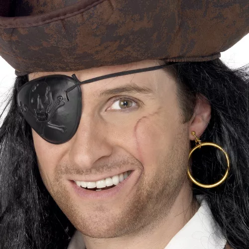 Photo du produit Boucle d'oreille et cache oeil pirate adulte