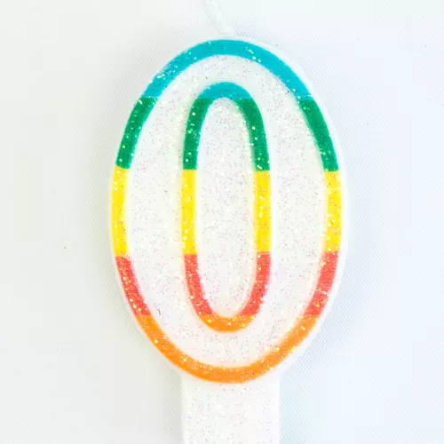 Photo du produit Bougie d'anniversaire chiffre 0 7,5 cm