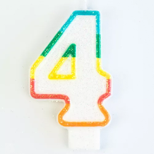 Photo du produit Bougie d'anniversaire chiffre 4 7,5 cm