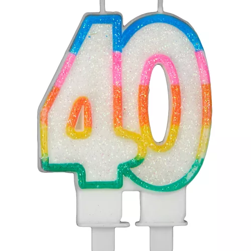 Photo du produit Bougie d'anniversaire chiffre 40