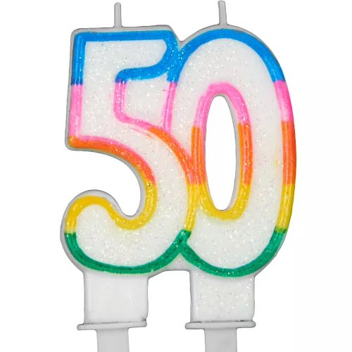 Photo du produit Bougie d'anniversaire chiffre 50