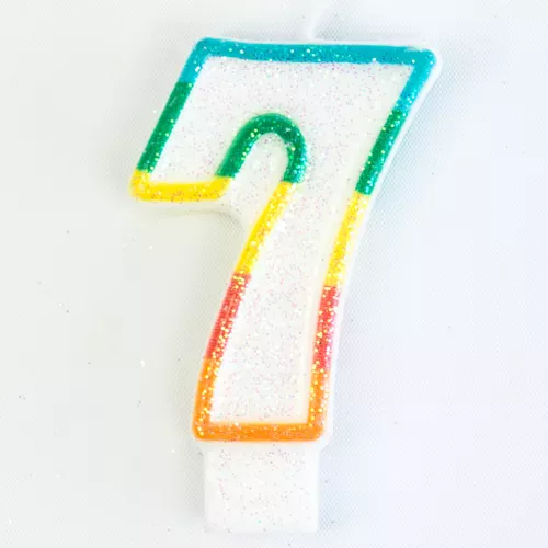 Photo du produit Bougie d'anniversaire chiffre 7 7,5 cm