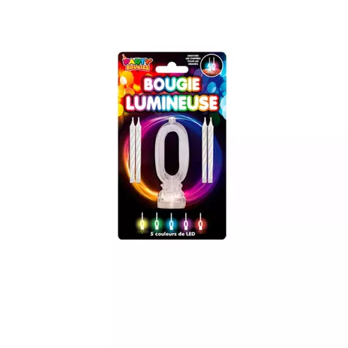 Photo du produit Bougies lumineuses LED chiffre 0