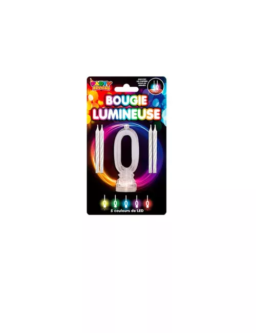Photo du produit Bougies lumineuses LED chiffre 0