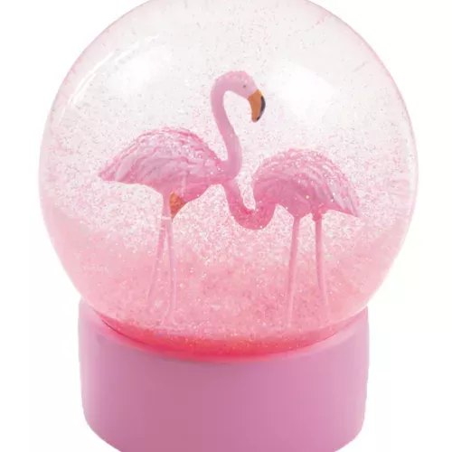Photo du produit Boule à neige flamant rose 13 cm