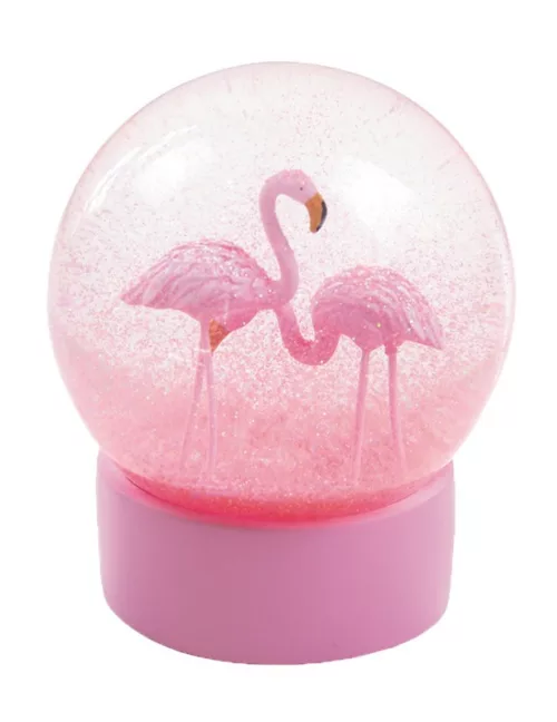 Photo du produit Boule à neige flamant rose 13 cm