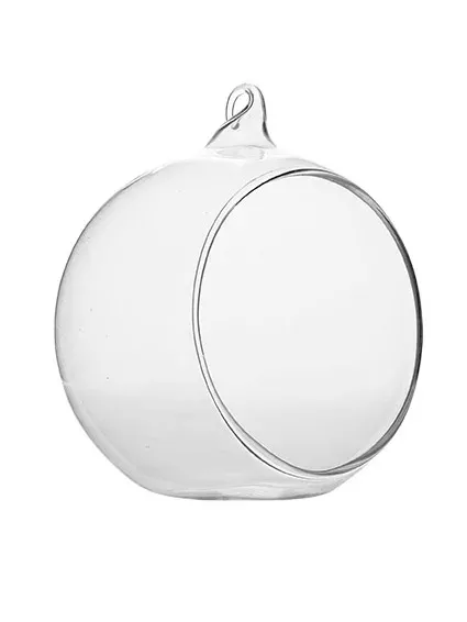Photo du produit Boule en verre ouverte à poser ou à suspendre 6 cm
