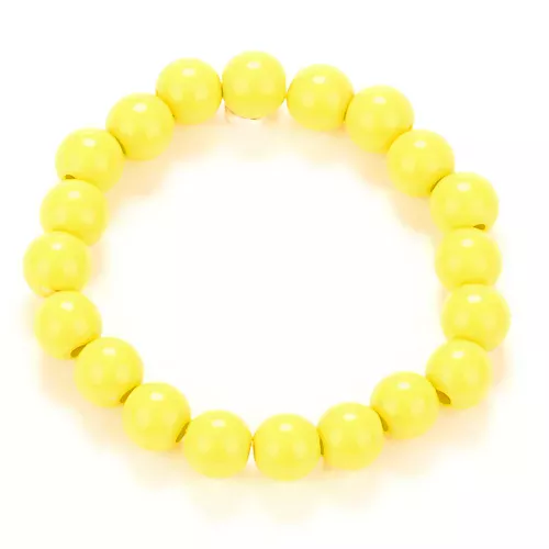 Photo du produit Bracelet perles jaune adulte