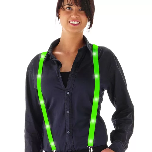 Photo du produit Bretelles LED vert fluo adulte