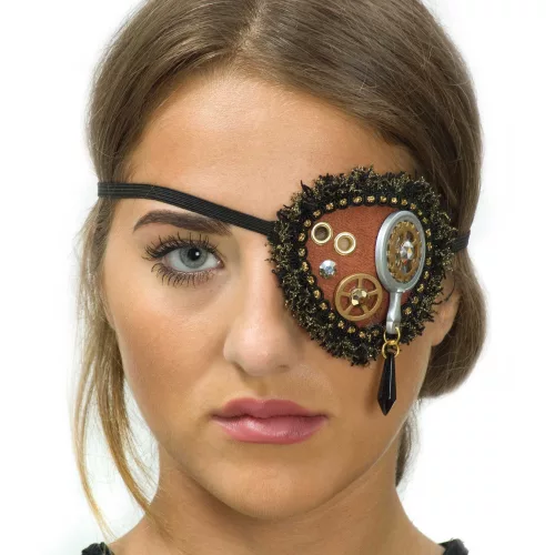 Photo du produit Cache-?il rouages et dentelle femme Steampunk