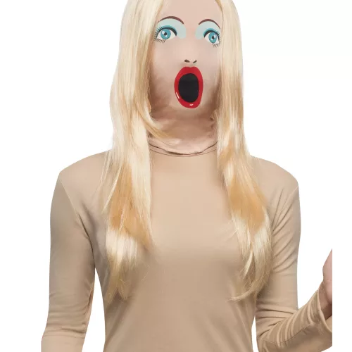 Photo du produit Cagoule poupée gonflable avec Perruque adulte