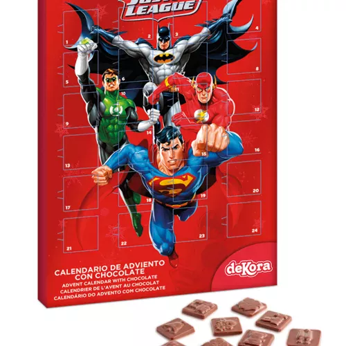 Photo du produit Calendrier de l'avent au chocolat Justice League