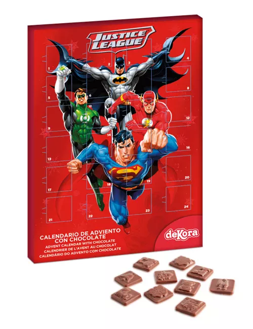 Photo du produit Calendrier de l'avent au chocolat Justice League