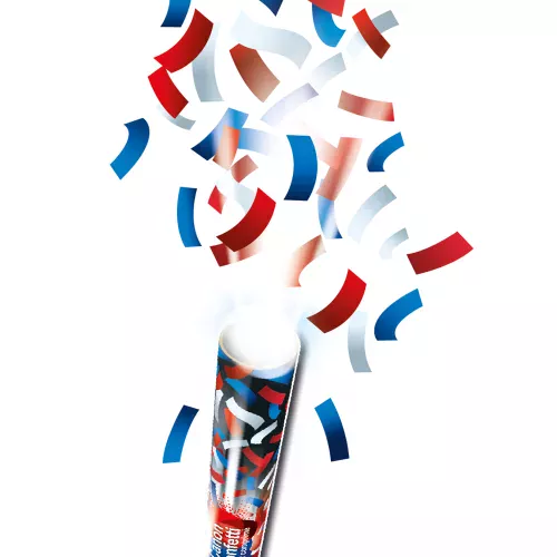 Photo du produit Canon à confettis rectangle tricolore