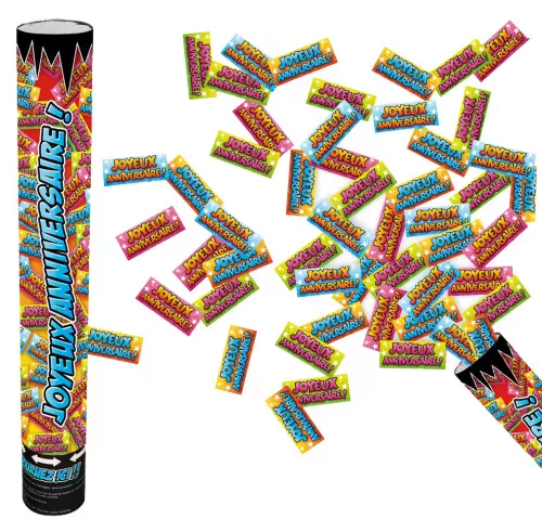 Photo du produit Canon confettis joyeux anniversaire
