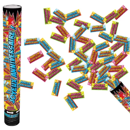 Photo du produit Canon confettis joyeux anniversaire