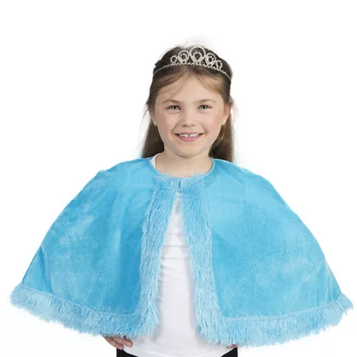 Photo du produit Cape en peluche bleue fille