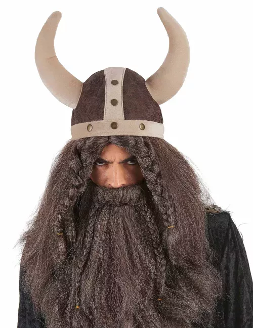 Photo du produit Casque viking souple marron adulte