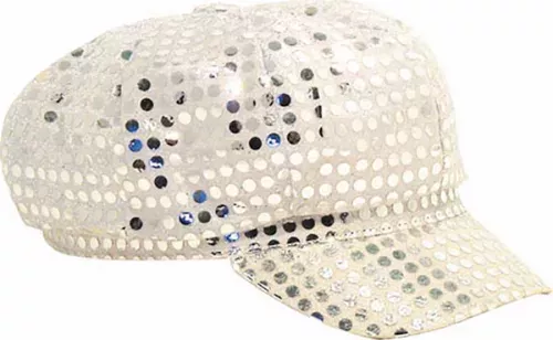 Photo du produit Casquette disco à sequins argent adulte