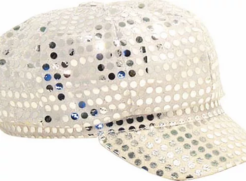 Photo du produit Casquette disco à sequins argent adulte